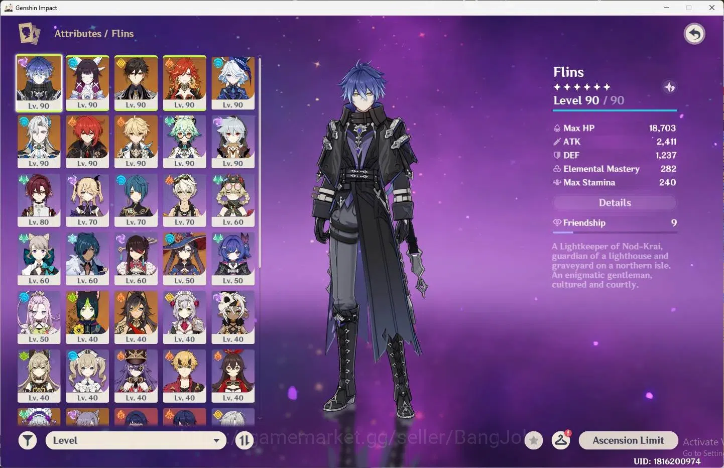 Genshin Impact Accounts ASIA | AR 57|6 Limit+1 Sign|Flins,Columbina,Zhongl image 2