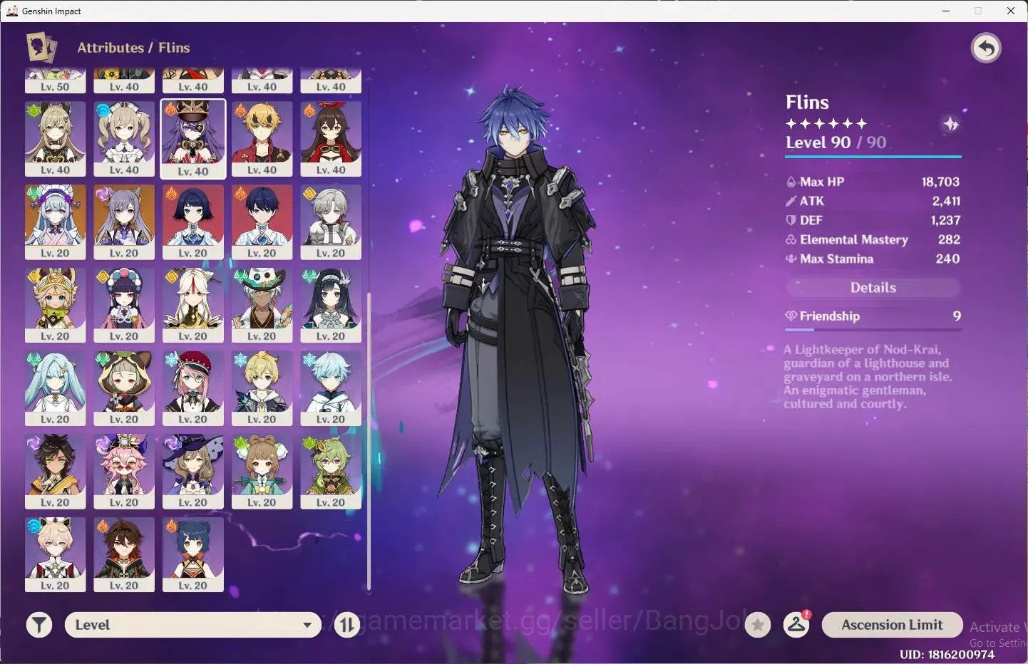 Genshin Impact Accounts ASIA | AR 57|6 Limit+1 Sign|Flins,Columbina,Zhongl image 3