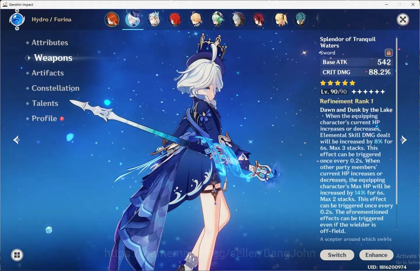 Genshin Impact Accounts ASIA | AR 57|6 Limit+1 Sign|Flins,Columbina,Zhongl image 4