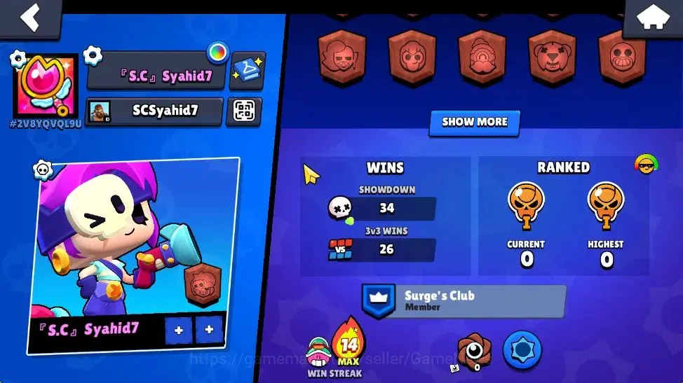 Brawl Stars Accounts 1047 Trophy | 18 Brawler 3 Max Lvl [Shelly,EMS,Bon image 3