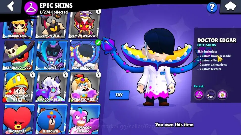 Brawl Stars Accounts 1047 Trophy | 18 Brawler 3 Max Lvl [Shelly,EMS,Bon image 9