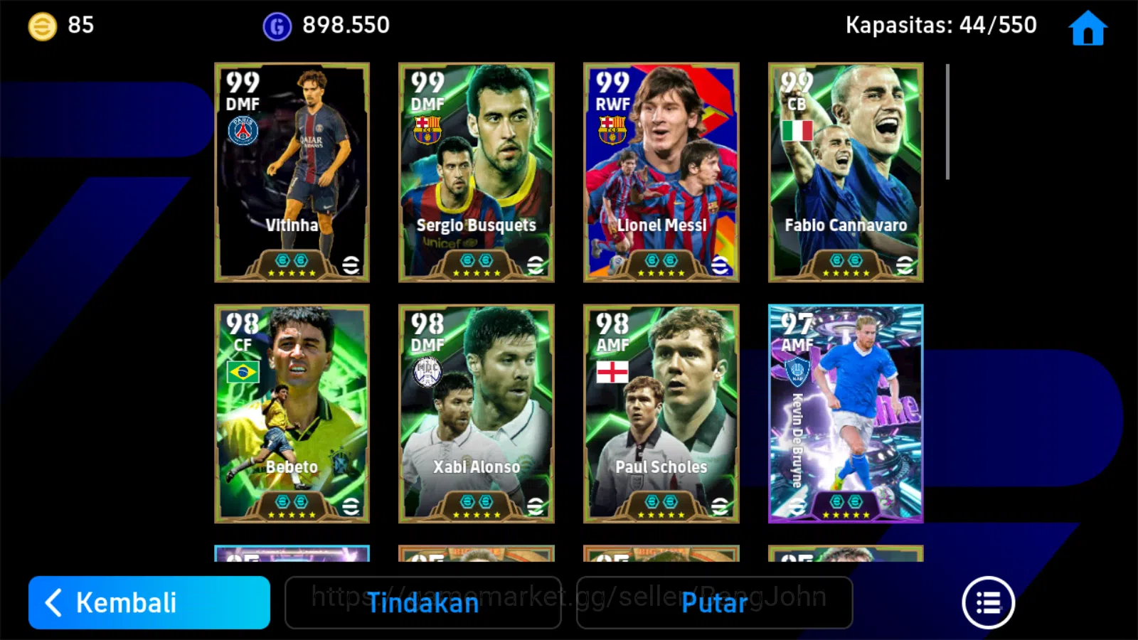 eFootball Accounts power 3206 | vitinha showtime, busquest epic, mess image 4