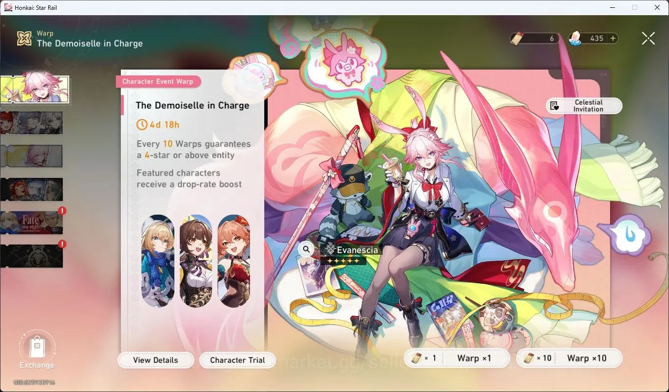 Honkai Star Rail Accounts ASIA|TL64|8 Limited|Evernight+Sign|Yao Guang+Sign| image 6