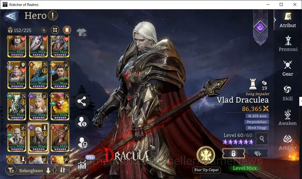 Watcher of Realms Accounts End-Game GLOBAL 60x|Lv73|4,4M Power|10 Lord[OrenA1,Prateus,Valderon,etc]+38 Legend[3 10