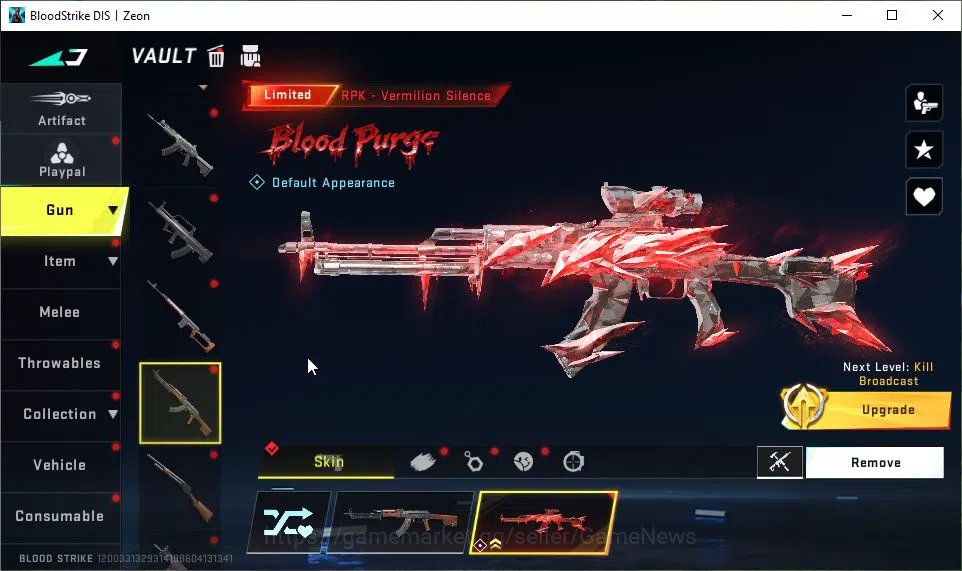 Blood Strike Accounts Mid-Tier ASIA|22 ULTRA[NOVA,MP5,Vector,URB,Etc]|Collab EVA[SCAR,MCX]+AOT[M4A1,FAL,KAG-6]|3 4