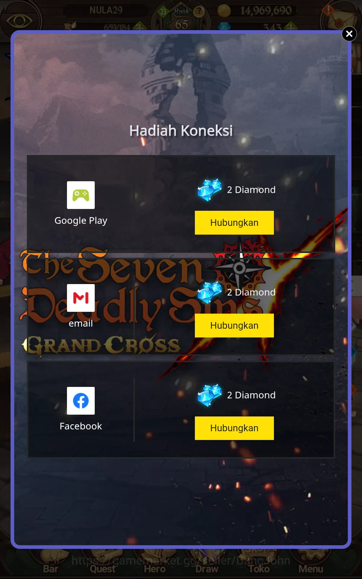 The Seven Deadly Sins: Grand Cross Accounts ASIA|3.3M CC| UR Tristan,Valenti,Salos,Roxy,Diane, image 2