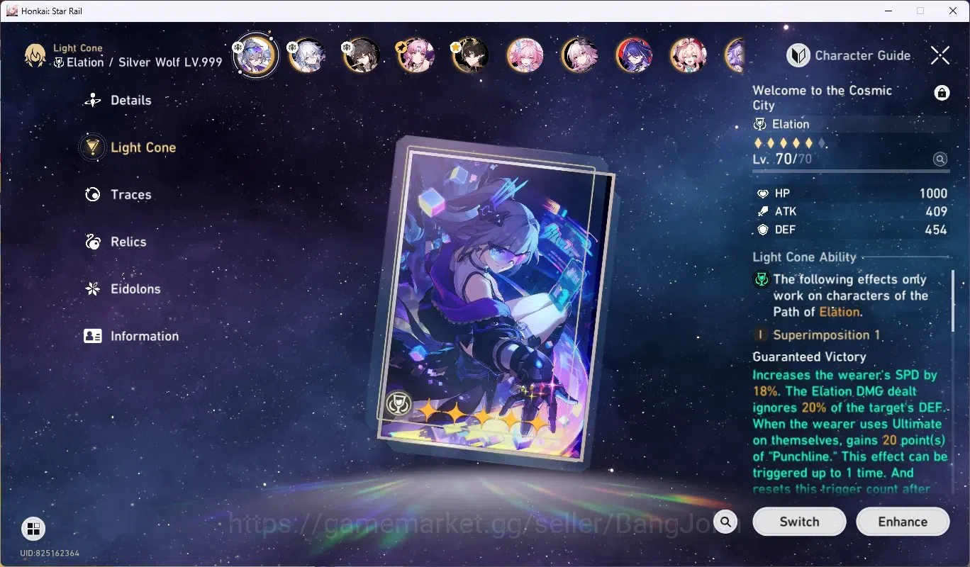 Honkai Star Rail Accounts ASIA|TL 70|16 Limit [SilverWolffLv.999,YaoGuang,Cy image 5