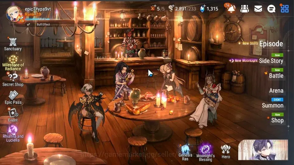 Epic Seven Accounts GLOBAL Unverif|New Era|5 ML(Rhiana&Luciel,EIlynav, image 1