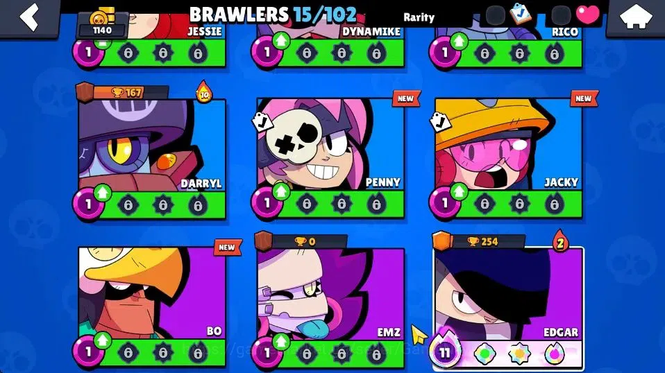 Brawl Stars Accounts 1140 Trophy|15 Brawlers 1 Max Lvl|Full Buffies Edg image 6