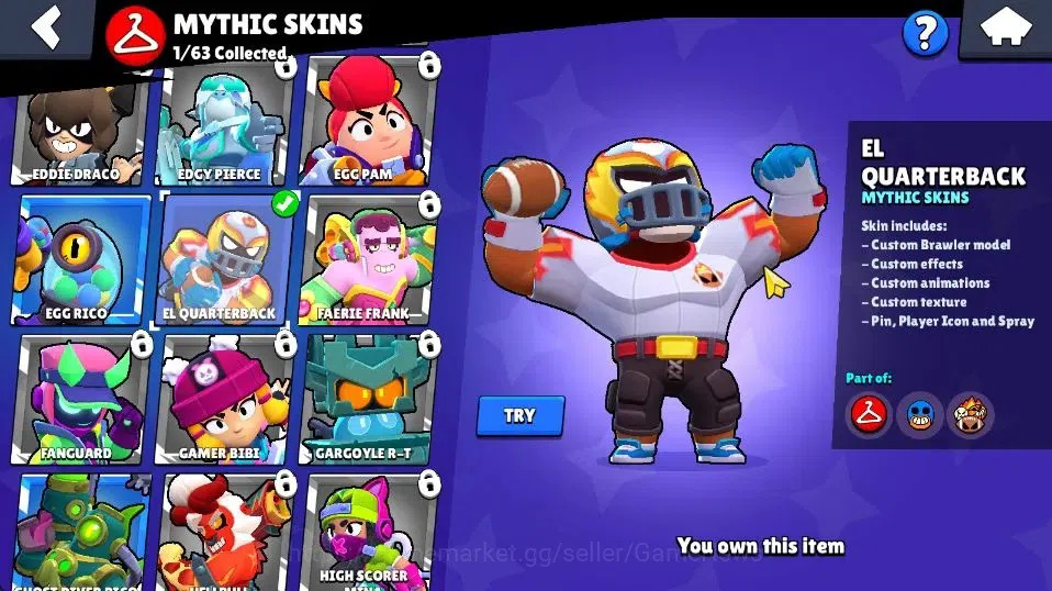Brawl Stars Accounts 1140 Trophy|15 Brawlers 1 Max Lvl|Full Buffies Edg image 8