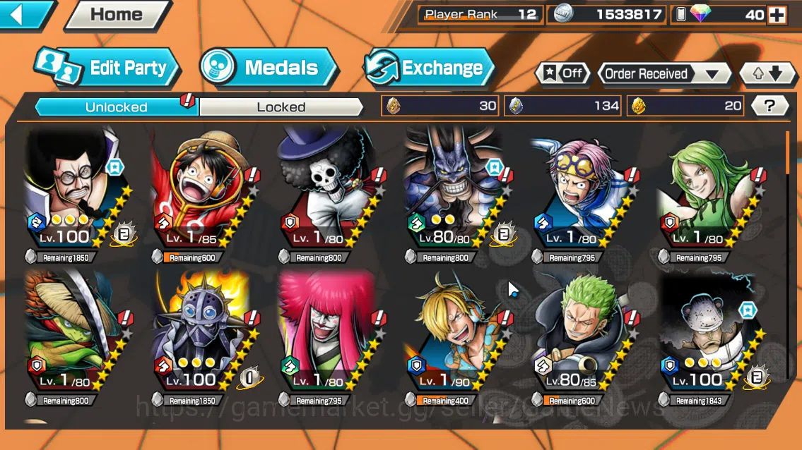 One Piece Bounty Rush Accounts Global|4EX|BMO Kaido,Devine Departure Shanks,AMSK[ image 4