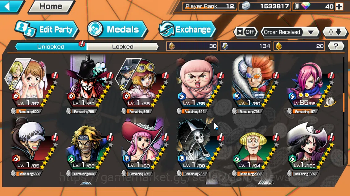 One Piece Bounty Rush Accounts Global|4EX|BMO Kaido,Devine Departure Shanks,AMSK[ image 6