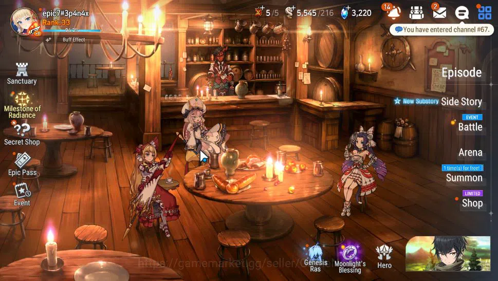Epic Seven Accounts GLOBAL Unverif|Starter|2 ML(BArunka, AElena)+ Bell image 1