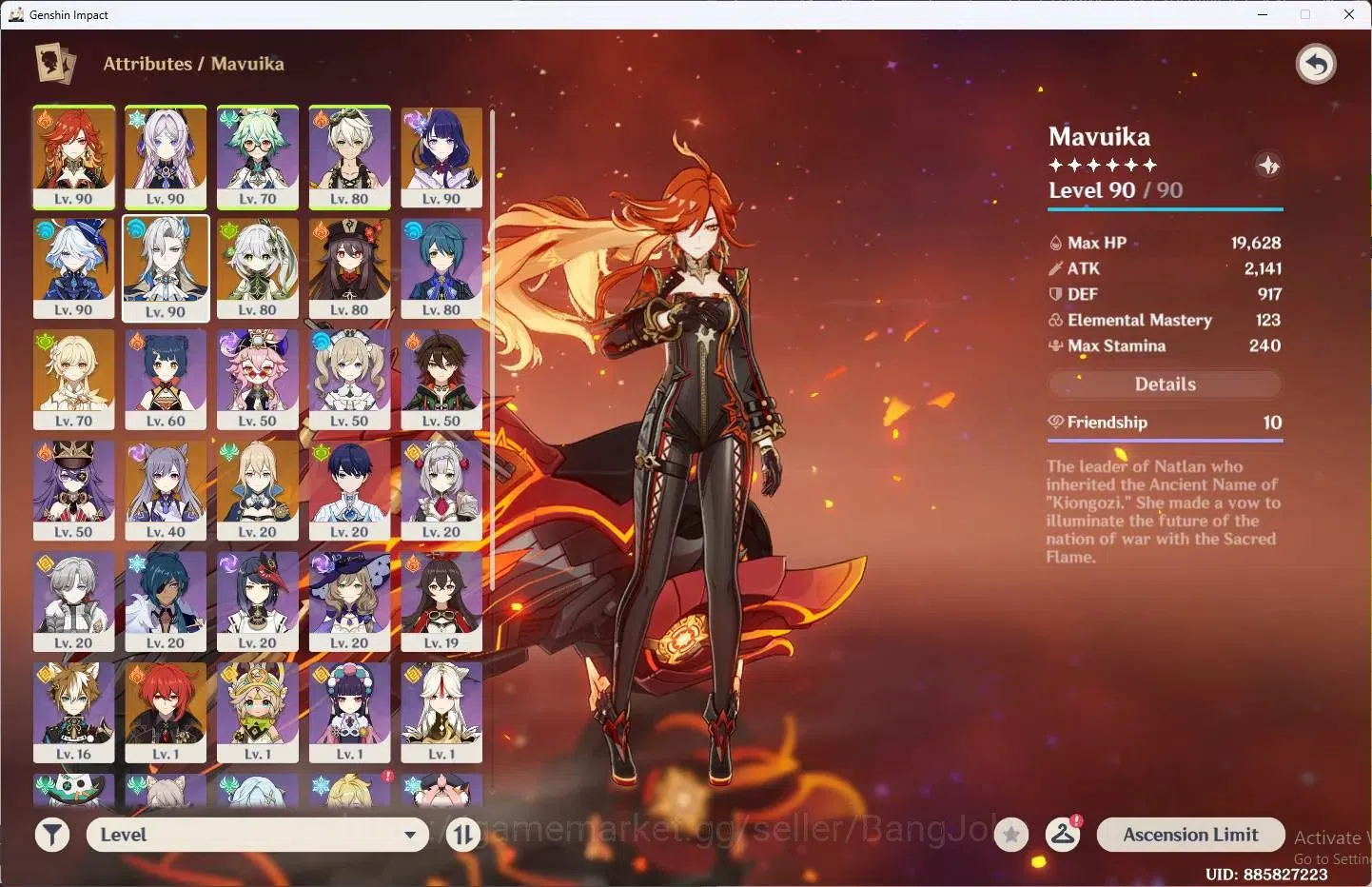 Genshin Impact Accounts ASIA | AR 56|7 Limit+1 Sign|MavuikaC2,Hu TaoC1,Fur image 2