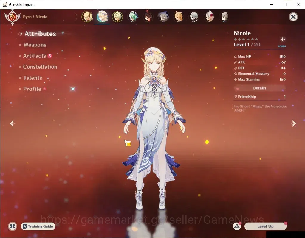 Genshin Impact Accounts ASIA | AR 32 | Fresh Starter With Nicole | Low Exp image 3