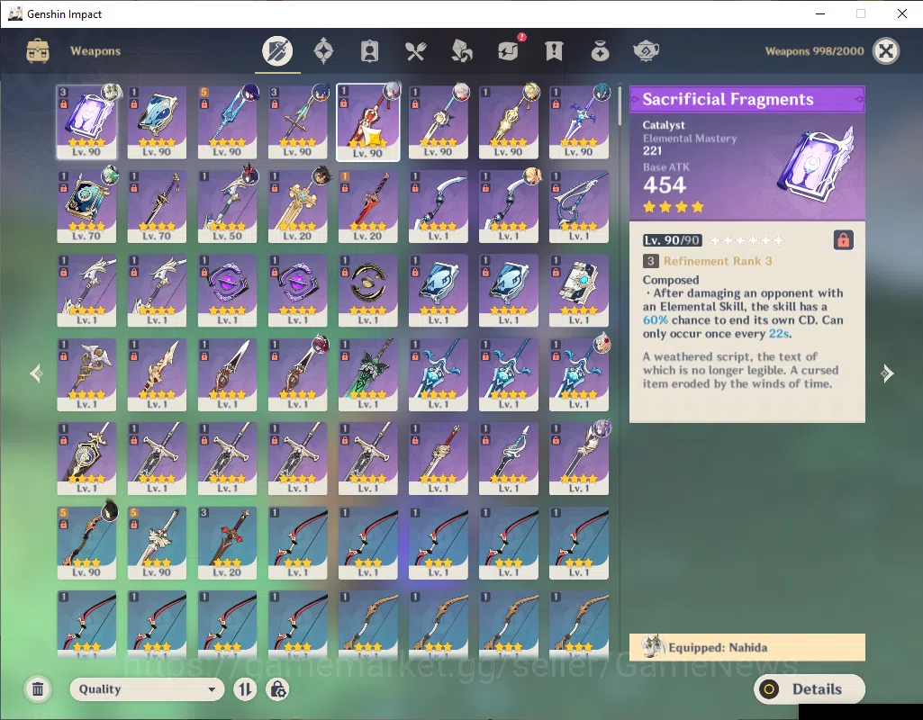 Genshin Impact Accounts ASIA|AR 56|5 Limited+32(*4Character)|Flins,Nahida, image 12