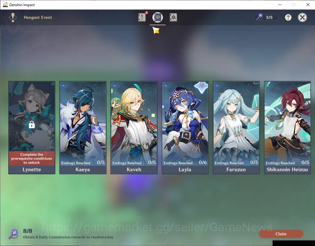 Genshin Impact Accounts ASIA|AR 56|5 Limited+32(*4Character)|Flins,Nahida, image 4