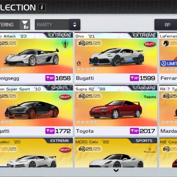 Racing Master Accounts SEA|Lvl 23| 5 PL ( Jesko Attack,Divo,Veyron SS,Supra RZ,RX-7 Type)+50 Etc Car|155K Gold|1653 DM|Log