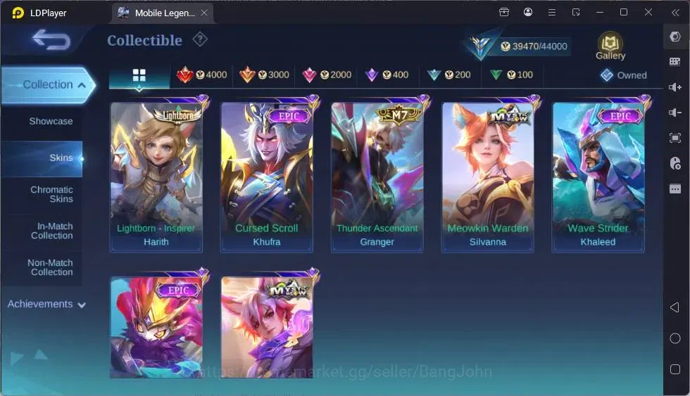 Mobile Legends: Bang Bang Accounts Global|Hero 92|Skin 128|Expert|KOF Karina|Prime Cl image 8