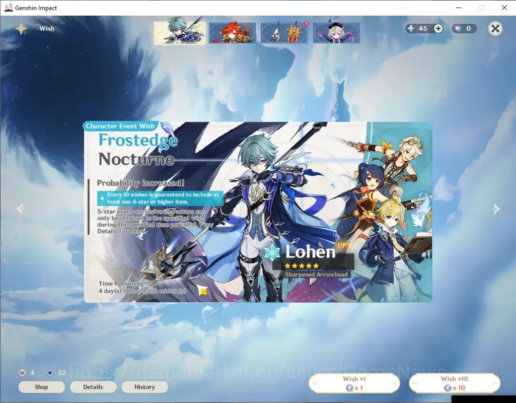 Genshin Impact Accounts ASIA|AR 46|3 Limited + 1(*5 Weapon)|Nilou+Signatur image 11