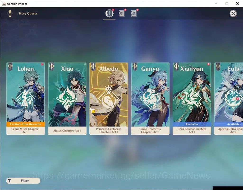 Genshin Impact Accounts ASIA|AR 46|3 Limited + 1(*5 Weapon)|Nilou+Signatur image 16