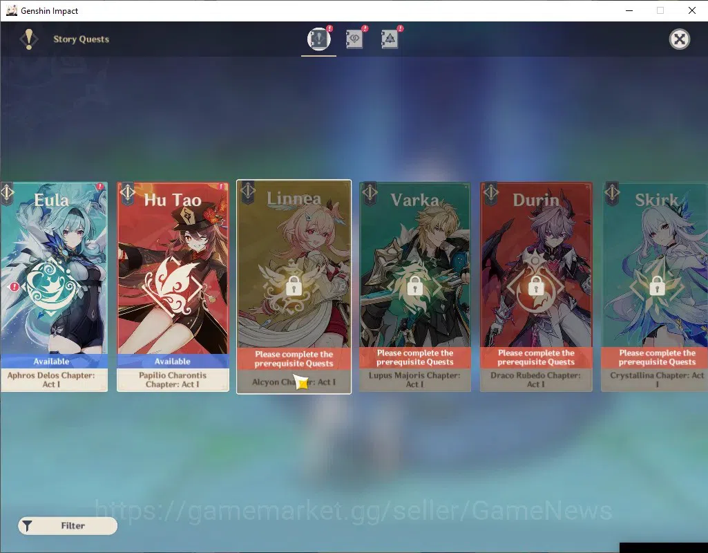 Genshin Impact Accounts ASIA|AR 46|3 Limited + 1(*5 Weapon)|Nilou+Signatur image 17