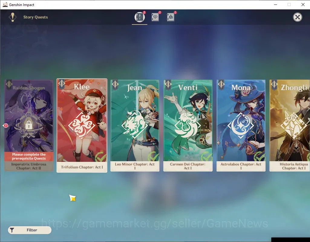 Genshin Impact Accounts ASIA|AR 46|3 Limited + 1(*5 Weapon)|Nilou+Signatur image 18