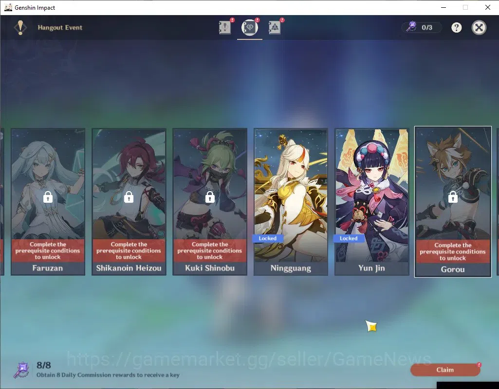 Genshin Impact Accounts ASIA|AR 46|3 Limited + 1(*5 Weapon)|Nilou+Signatur image 19