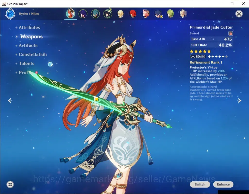 Genshin Impact Accounts ASIA|AR 46|3 Limited + 1(*5 Weapon)|Nilou+Signatur image 3
