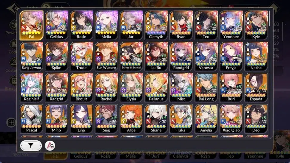 Seven Knights Re:Birth Accounts Global |5 EX7 (Fai,Juri,Roise,Gelidus,Melia)|15 TC image 2