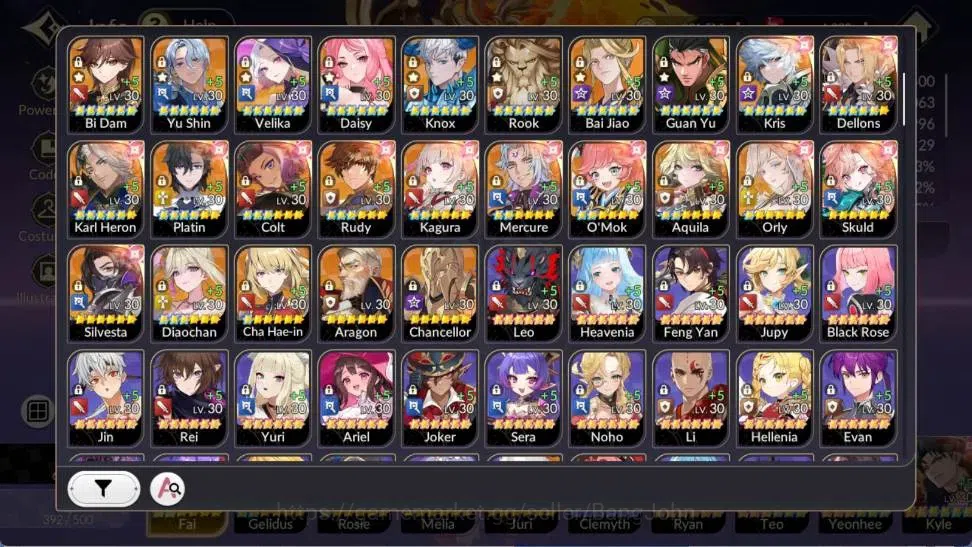 Seven Knights Re:Birth Accounts Global |5 EX7 (Fai,Juri,Roise,Gelidus,Melia)|15 TC image 3