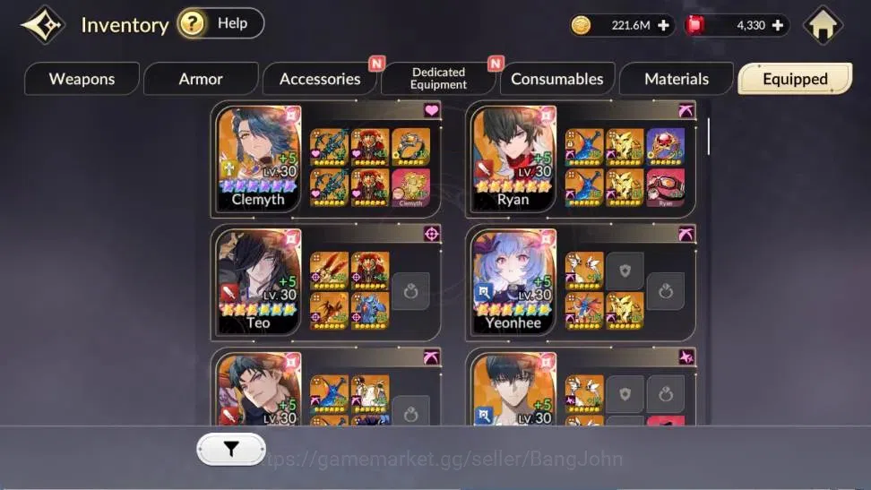 Seven Knights Re:Birth Accounts Global |5 EX7 (Fai,Juri,Roise,Gelidus,Melia)|15 TC image 7