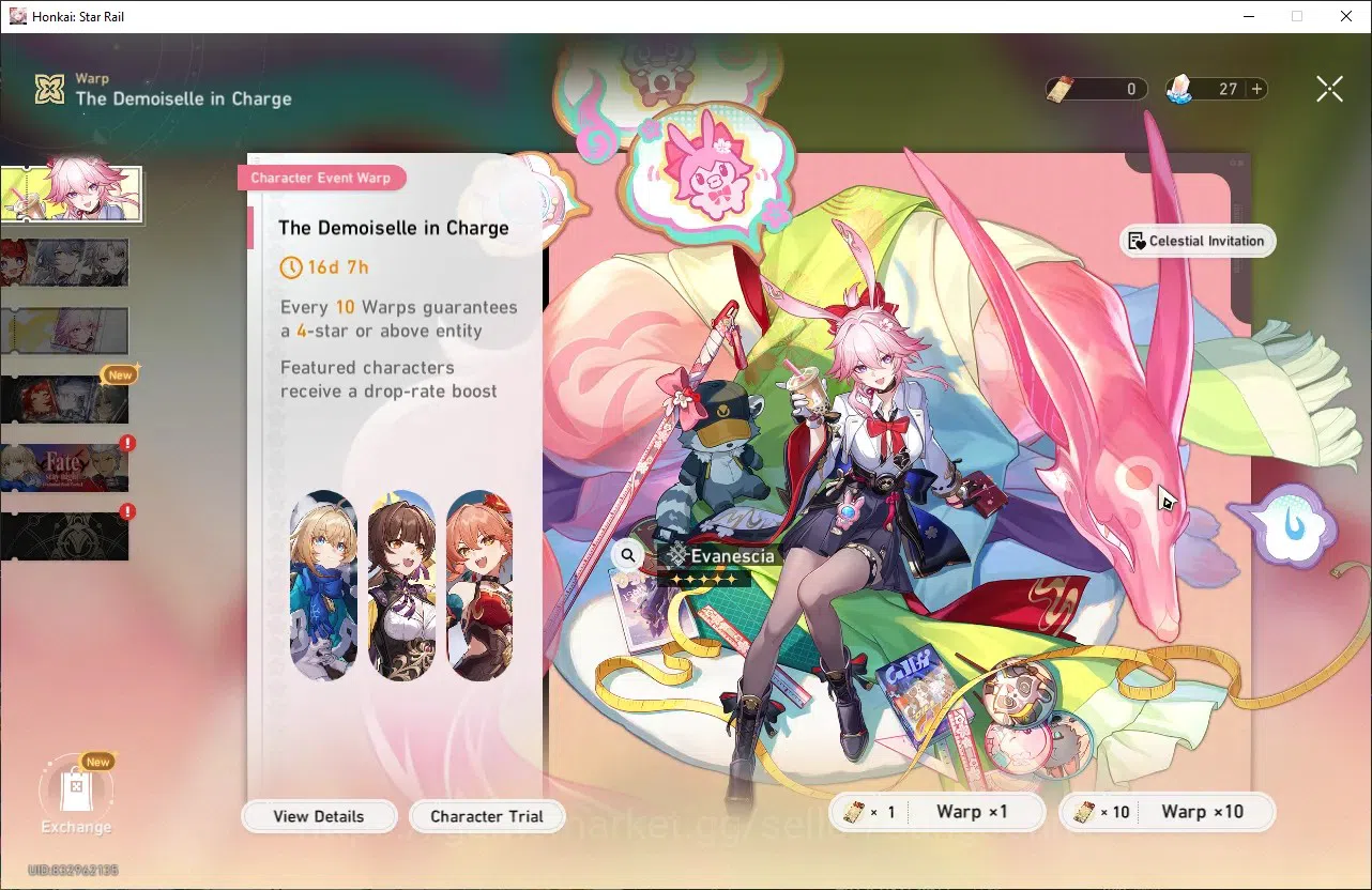Honkai Star Rail Accounts ASIA | TL 65|Acheron E1|Robin E1|Dan Heng PT|Luoch image 1
