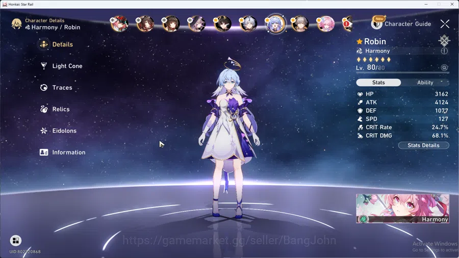 Honkai Star Rail Accounts ASIA | TL 70 | Mid-Game | 3 Team Well Build Castor image 15
