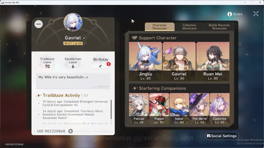Honkai Star Rail Accounts ASIA | TL 70 | Mid-Game | 3 Team Well Build Castor image 6