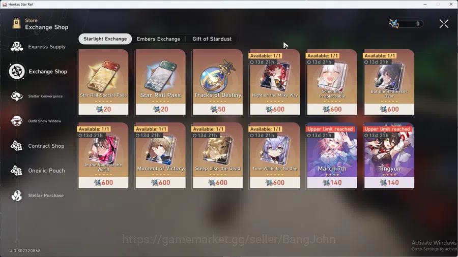 Honkai Star Rail Accounts ASIA | TL 70 | Mid-Game | 3 Team Well Build Castor image 8
