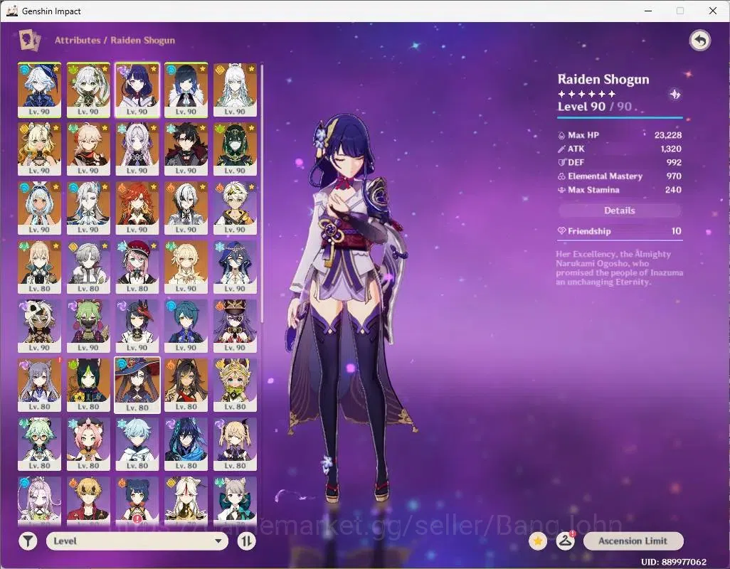 Genshin Impact Accounts ASIA|AR 60|14 Limited|[R.Shogun,Yelan,Arlecchino,N image 2