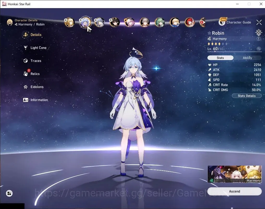 Honkai Star Rail Accounts Asia|TL 67|Free GI|14 Limited|[Sunday,Aglaea E2]+S image 18