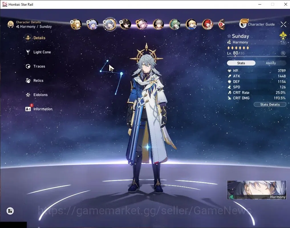 Honkai Star Rail Accounts Asia|TL 67|Free GI|14 Limited|[Sunday,Aglaea E2]+S image 19
