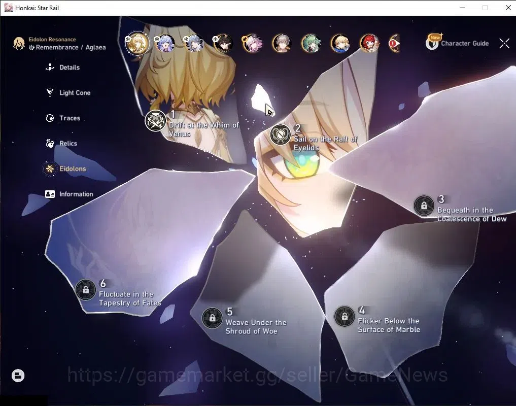 Honkai Star Rail Accounts Asia|TL 67|Free GI|14 Limited|[Sunday,Aglaea E2]+S image 7