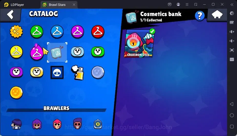 Brawl Stars Accounts Trophy 1974|20 Brawler|1Max Hc Lv.11(Shelly)|1Mythic(otis),2Epic(Iris,Rico),2SR Skin|4588 Bling|Proteck 15