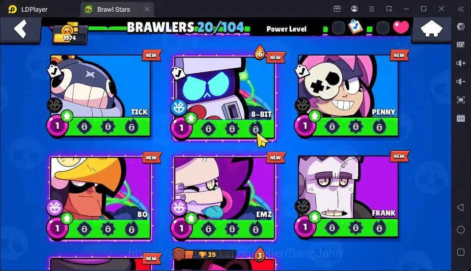 Brawl Stars Accounts Trophy 1974|20 Brawler|1Max Hc Lv.11(Shelly)|1Mythic(otis),2Epic(Iris,Rico),2SR Skin|4588 Bling|Proteck 7