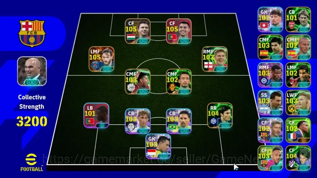 eFootball Accounts Legends & Iconic Players Android|3 Big Time K.Kvaratskhelia|20 Epic Ferenc Puskas,Cristiano Ronaldo,Xabi 1
