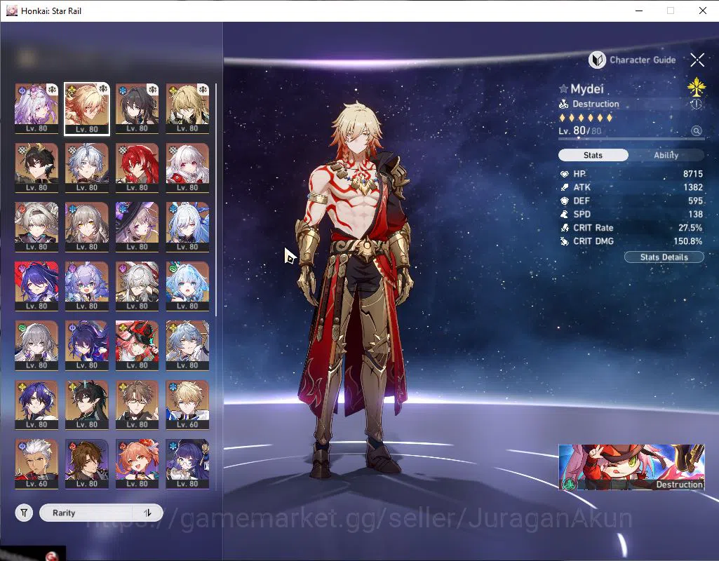 Honkai Star Rail Accounts ASIA|TL 70|18 Limit [Castorice,Phainon,Argenti,Fir image 2
