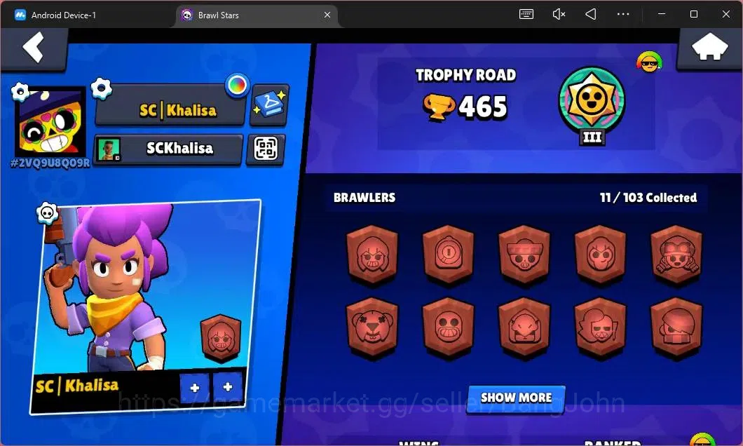 Brawl Stars Accounts Global|465 Thropy|11 Brawler|1 Max Hypercharge(She image 2