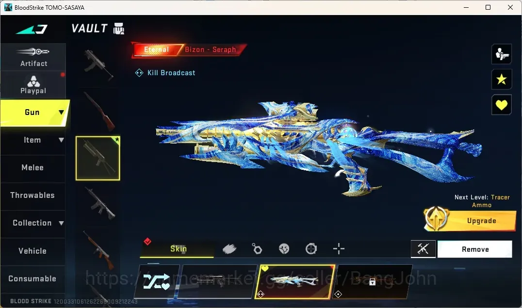 Blood Strike Accounts Collab Skin ASIA | Eternal Gun:Bizon-Seraph Lv2|1 OPM Gun:SKS-Mumen Rider|1 Enzo Striker:Kraken-Enzo|2 1
