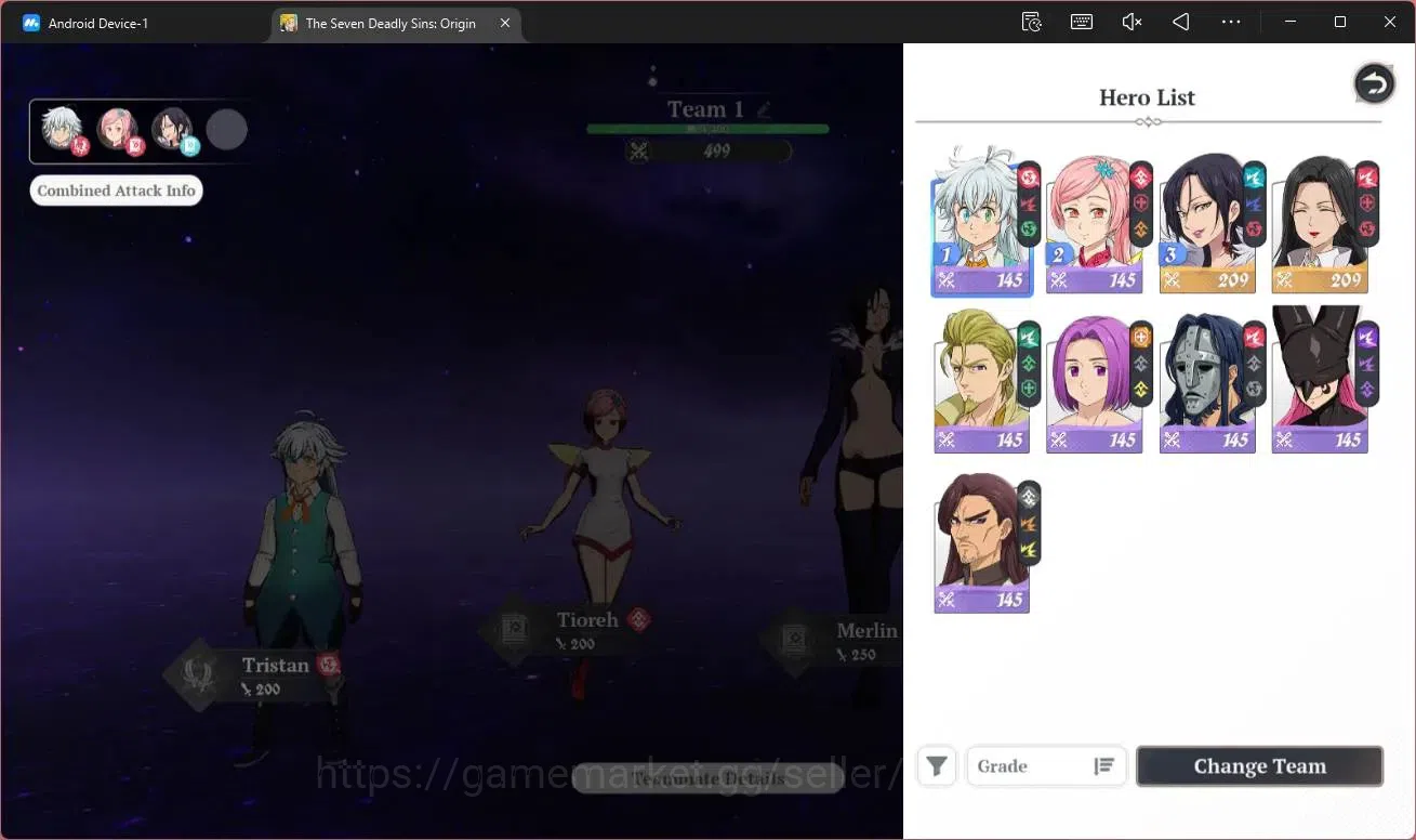 The Seven Deadly Sins: Origin Accounts EUROPE | Fresh Starter | Lv2 WL1 | 2 SSR Merlin, G image 2