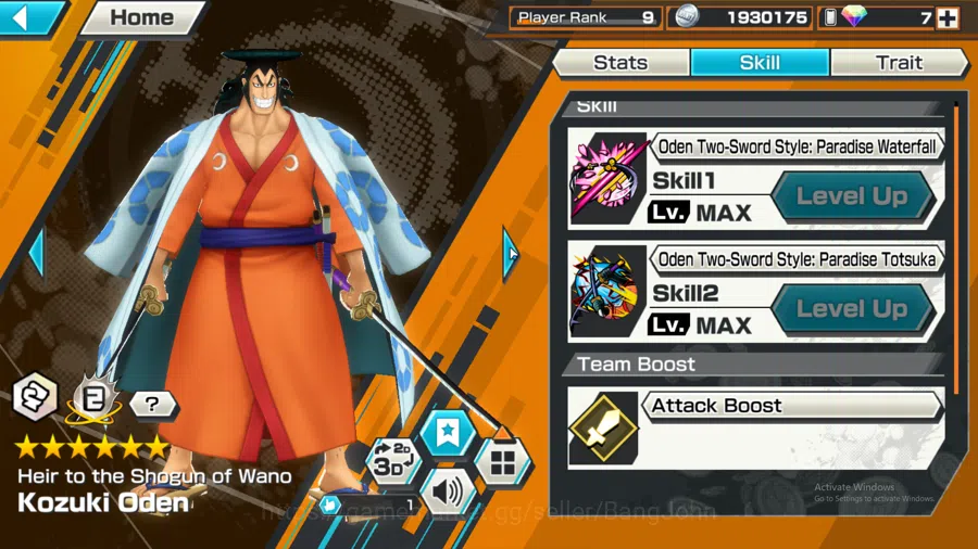 One Piece Bounty Rush Accounts GLOBAL | MAX 3 | EX 2 |  ST Ethan baron, Oden, Edw image 5