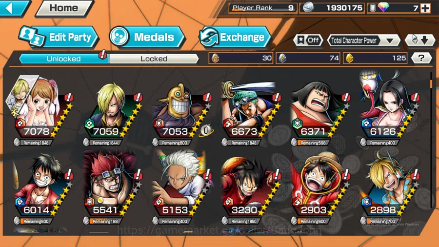 One Piece Bounty Rush Accounts GLOBAL | MAX 3 | EX 2 |  ST Ethan baron, Oden, Edw image 7