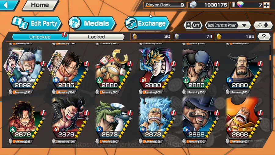 One Piece Bounty Rush Accounts GLOBAL | MAX 3 | EX 2 |  ST Ethan baron, Oden, Edw image 8